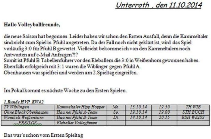 Volleyball Wiblingen