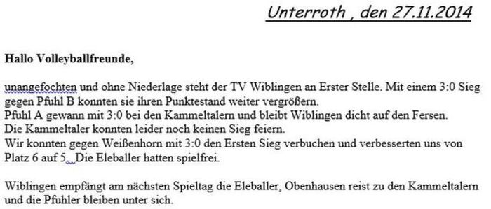 Volleyball Wiblingen