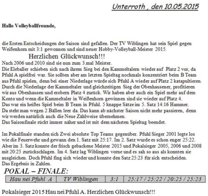 Volleyball Wiblingen