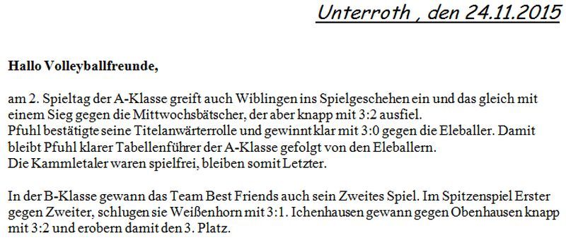 Volleyball Wiblingen