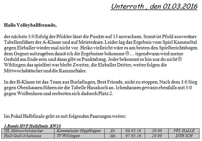 Volleyball Wiblingen