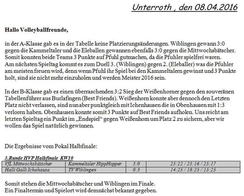 Volleyball Wiblingen