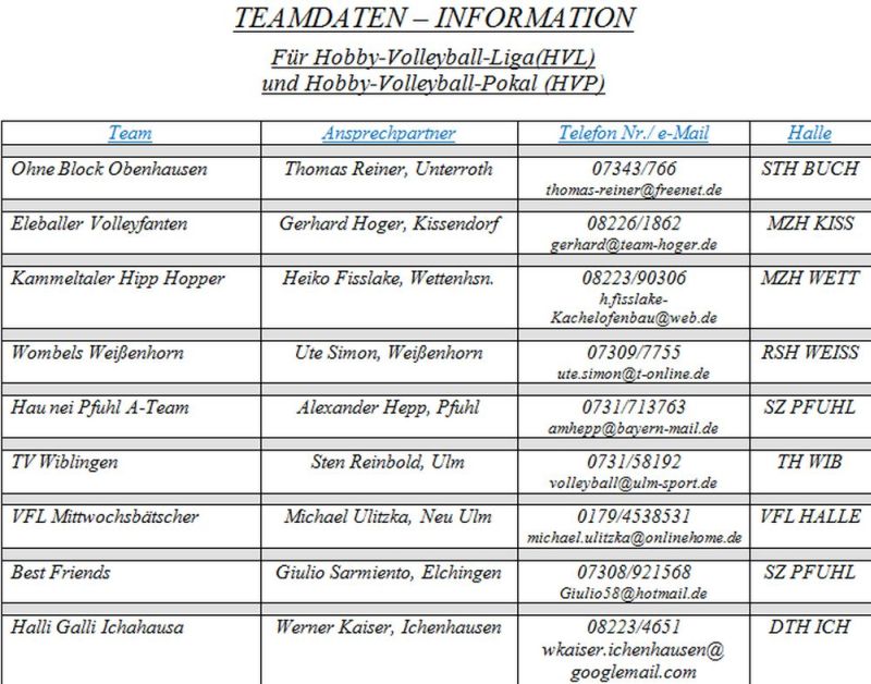 Volleyball Wiblingen